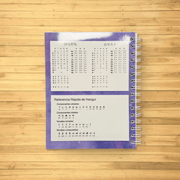 Libreta Cuadricula Japones Coreano - REVERSO