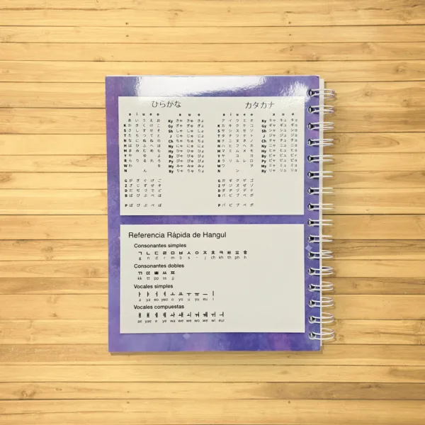 Libreta Cuadricula Japones Coreano - REVERSO