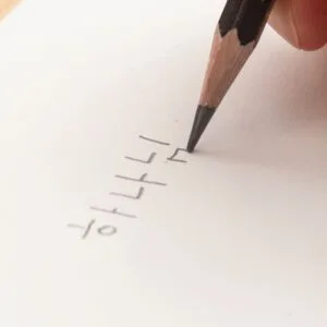 aprender coreano escribiendo hangul